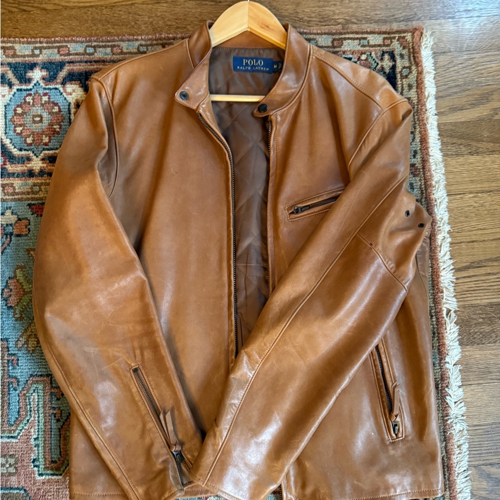Polo by Ralph Lauren Tan Leather Jacket